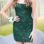 Aleta Forest/Emerald Green Short Homecoming Dress Photo 1