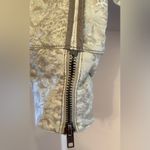 Free People Follow The Flock Sage Green Velvet Jacquard Boho Moto Jacket Size 0 Photo 6