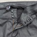 Lane Bryant NWT  High-Rise Super Stretch Skinny Black Coated Jeans Size 28 Photo 2