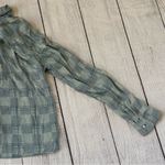 Be cool size large blue plaid long sleeve tie front button shirt Photo 11