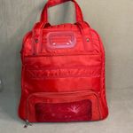 RARE Lug Target Puddle Jumper Tote Bag Red Quilted Nylon w/ Multiple Pockets GUC Photo 2