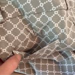 Banana Republic  Hampton Pant Women 4P Gray White Geometric Print Crop Dress Pant Photo 12