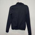 prAna  Black Ruffle Athleisure Zip Up Jacket Size Small Photo 3
