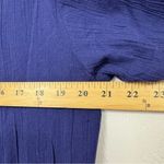 The Vermont Country Store Navy Blue Crepe Cotton White Fish Print Dress Womens M Size M Photo 8