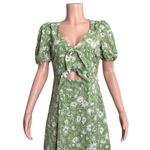Likely  Alisa Cut-Out Floral Midi Dress, Ivory/Green, 4 (US) Photo 5