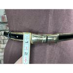 belt bow buckle black gold vegan leather Photo 3