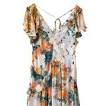 Anthropologie  V-Neck Ruffle Lace Floral Hi Low Tiered Slip Dress Size 6 NEW Photo 10