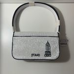Staud I Love NY Tommy Beaded Shoulder Bag Purse Handbag White Photo 6