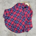 Rails  Women’s Button Down Shirt Longsleeve in Plaid Hunter Coral Indigo Size L Photo 0
