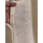 Dress Barn Vintage Metallic Cardigan Shell 2pc Sweater Set Beaded 14/16 Large Photo 1