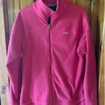 Reebok Pink Fleece Full-Zip Athletic Jacket Sporty Casual Workout Layer Photo 0