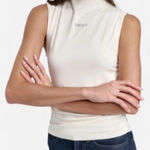 DKNY  JEANS Women’s Rhinestoned Sleeveless Mock Neck Tank Top Photo 0