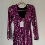 Dress the Population NWT  Natalie Sequin Long Sleeve Body-Con Midi Dress Sz S♟️ Photo 4