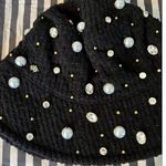 Lele Sadoughi  NWT AUTHENTIC JET WOVEN JEWELED BUCKET HAT Photo 4