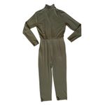 Majestic Filatures Long Sleeve Zip-Front Jumpsuit in Olive Green Size 4/ Large Photo 2