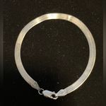 ITALY VINTAGE 925 STERLING SILVER FLAT CHAIN BRACELET Photo 1