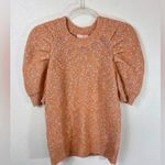 Rebecca Taylor  NWT Textured Tight Knit White Speckled Puff Sleeve Sweater Sz XS Photo 0