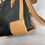 Pour La Victoire  Black Tan Leather Hand Bag Crossbody Photo 7