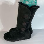 UGG Australia Black Bailey Button Triplet 1873 Sheepskin Boot Women Size 7 Photo 0