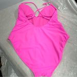 Gianni Bini GB hot pink Barbie core large one piece swimsuit adjustable straps cross cross Photo 1