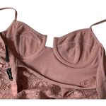 Out From Under Pink Lace Stretch Bodysuit Women's Size Small | 51-25 Photo 5