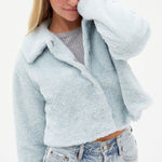 Kendall + Kylie Cropped Faux Fur Jacket Size Large C25 Photo 0