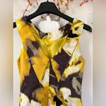 Jessica Howard  Yellow and Brown Floral Mini Dress Photo 4