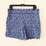Counterparts  High Waist Blue Shorts with Scalloped Hem Photo 0