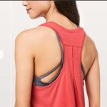 Lululemon  Love Tank Top Pleated Racerback Poppy Coral Pima Cotton Size 10 Photo 4