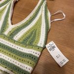 Hollister  Green and White Crochet Halter Top Size XS NWT Photo 3