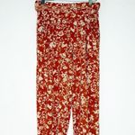 Robin Piccone Paprika Red Floral Cover-Up Pants – Size M Photo 1