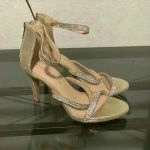 Kelly & Katie Courtnee Gold Rhinestone Heeled Sandal Size 9 Photo 1