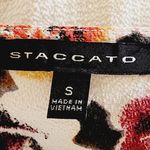 Staccato Stitch Fix White Floral Crepe Ruffle Cold Shoulder Blouse Size Small Photo 5