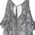 Torrid  Black & White Chiffon Maxi Dress Spaghetti Strap Size 1 Photo 3