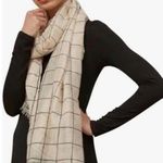 Rachel Pally NWOT  Chic Cream Checkered Lightweight‎ Scarf Photo 0