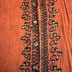 India Boutique rust embroidered embellished blouse Brown Size M Photo 2