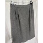 Vintage Cristina Wool Gray Flecked Pleated Skirt High waist Classic Style small Photo 4