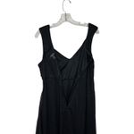 R & M Richards VTG Women Black Glitter Embellished Ruched Draped Evening Gown 16W Photo 5