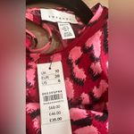 Topshop open back animal print dress pink red black size 6 NWT Photo 2