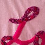 Lilly Pulitzer Pink Beaded “Love” Long-sleeve Sweatshirt, Size M Photo 2