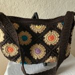 The Sak : Small Brown Floral Patch Crochet Bag/Purse Photo 8