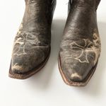 Circle G  Womens Western Boots Brown Leather Cross Embroidery Square Toe Size 9 Photo 2