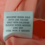 Dress Barn Pleated Front V-Neck Button Down Blouse S Peach Dopamine Classic Photo 8