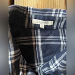 Z Supply  Shirt Size Large Clio Blue Plaid Flannel Button Up Photo 1