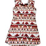 Viva Vena! Dress Women XS Geometric Halter Short Sleeve Open Back Collared EUC Photo 0