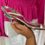 Silver Slipper Silver Beaded sandals #glamour  8.5 Photo 3