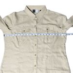 Saks 5th Avenue Saks Fifth Avenue Threads 100% Linen Utility Top Womens S 12 Beige Button Down Photo 6