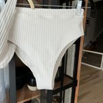 H&M  bikini set ribbed terry highwaisted rise balconette underwire pushup bottoms Photo 2