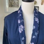 Vintage 80s IN2 Peplum Cardigan Jacket Dark Blue M Size M Photo 2