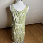 3/$30 Aloha Hut Hawaii Dress Womens Large Green Leaf Print V Neck Sleeveless Photo 7